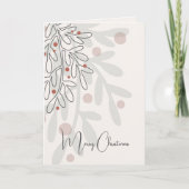 Merry Christmas hand drawn mistletoe  Karte (Vorderseite)