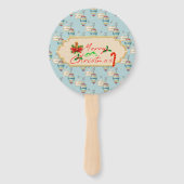 Merry Christmas Hand Fan – Festive Holiday Design Fächer (Rückseite)