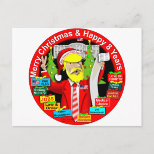 Merry Christmas & Happy 8 Years Feiertagspostkarte