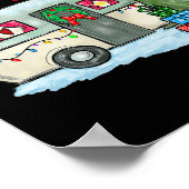 Merry Christmas Happy Camper Fun Camping Life Fami Poster (Ecke)