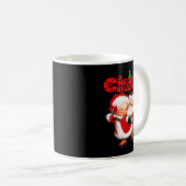 Merry Christmas - Happy Cute Mrs Claus And Mr Clau Kaffeetasse (VorderseiteRechts)