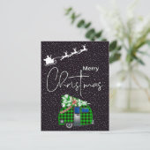 MERRY CHRISTMAS | Happy Holiday MCM Camper Postkarte (Stehend Vorderseite)