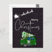 MERRY CHRISTMAS | Happy Holiday MCM Camper Postkarte (Vorne/Hinten)