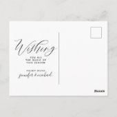 MERRY CHRISTMAS | Happy Holiday Mid Century Modern Postkarte (Rückseite)