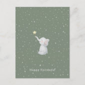 Merry Christmas Happy Holidays Elephant Card Postkarte (Vorderseite)