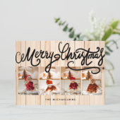 MERRY CHRISTMAS Happy Holidays Fügen Sie Ihre Foto (Stehend Vorderseite)