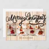 MERRY CHRISTMAS Happy Holidays Fügen Sie Ihre Foto (Vorne/Hinten)