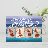 MERRY CHRISTMAS Happy Holidays Fügen Sie Ihre Foto (Stehend Vorderseite)