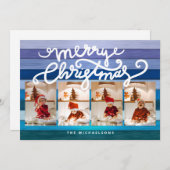 MERRY CHRISTMAS Happy Holidays Fügen Sie Ihre Foto (Vorne/Hinten)