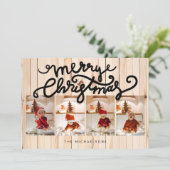 MERRY CHRISTMAS Happy Holidays Fügen Sie Ihre Foto (Stehend Vorderseite)