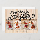 MERRY CHRISTMAS Happy Holidays Fügen Sie Ihre Foto (Vorne/Hinten)