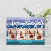 MERRY CHRISTMAS Happy Holidays Fügen Sie Ihre Foto (Stehend Vorderseite)