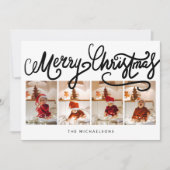 MERRY CHRISTMAS Happy Holidays Fügen Sie Ihre Foto (Vorderseite)