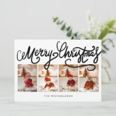 MERRY CHRISTMAS Happy Holidays Fügen Sie Ihre Foto (Stehend Vorderseite)