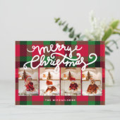 MERRY CHRISTMAS Happy Holidays Fügen Sie Ihre Foto (Stehend Vorderseite)