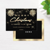 Merry Christmas Happy Holidays Name Logo Gold (Schreibtisch)