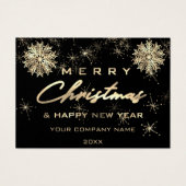 Merry Christmas Happy Holidays Name Logo Gold (Vorderseite)