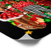 Merry Christmas Happy New Year African American Bl Poster (Ecke)