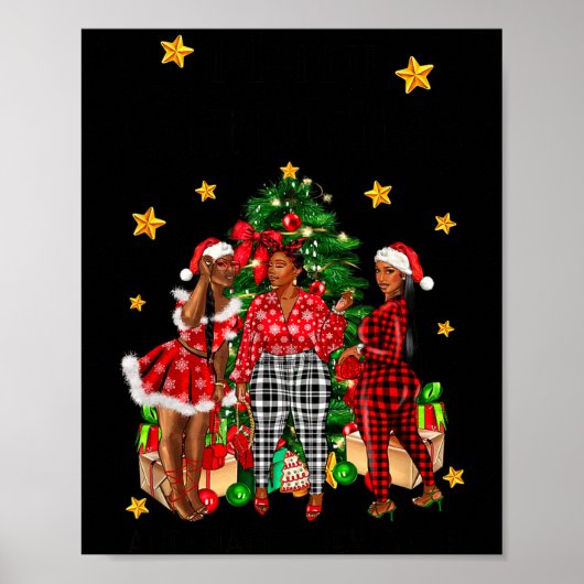 Merry Christmas Happy New Year African American Bl Poster (Vorne)