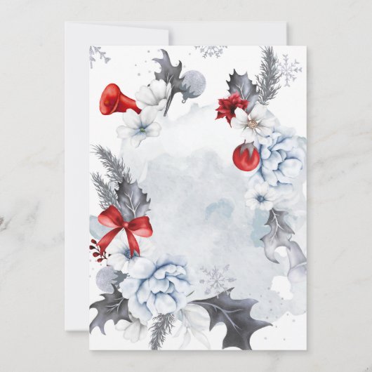 Merry Christmas happy new year card Dankeskarte (Rückseite)