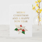 Merry Christmas & Happy New Year Card Karte (Gelbe Blume)