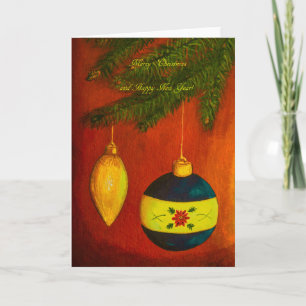 Merry Christmas & Happy New Year Feiertagskarte