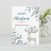 Merry Christmas & Happy New Year Feiertagskarte (Stehend Vorderseite)