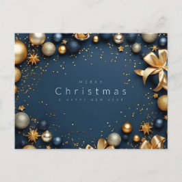 Merry Christmas & Happy New Year Feiertagspostkarte