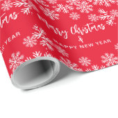 Merry Christmas & Happy New Year Geschenkpapier (Rolleneckpunkt)