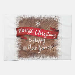 Merry Christmas & Happy New Year Geschirrtuch