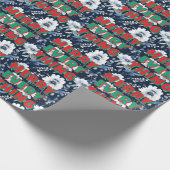 Merry Christmas Happy New Year Holiday Season Geschenkpapier (Ecke)