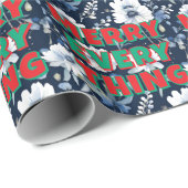 Merry Christmas Happy New Year Holiday Season Geschenkpapier (Rolleneckpunkt)