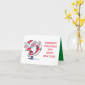 MERRY CHRISTMAS/HAPPY NEW YEAR KARTE (Gelbe Blume)