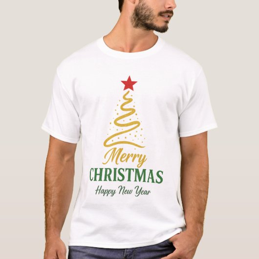 🎄 Merry Christmas & Happy New Year Men’s Basic T- T-Shirt (Vorderseite)
