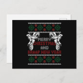 Merry Christmas Happy New Year Motocross Bike Gift Postkarte (Vorne/Hinten)