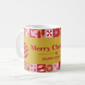 Merry Christmas & Happy New Year Mug Kaffeetasse (Vorderseite Links)