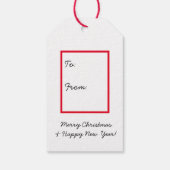 Merry Christmas Happy New Year Penguin Geschenkanhänger (Rückseite)