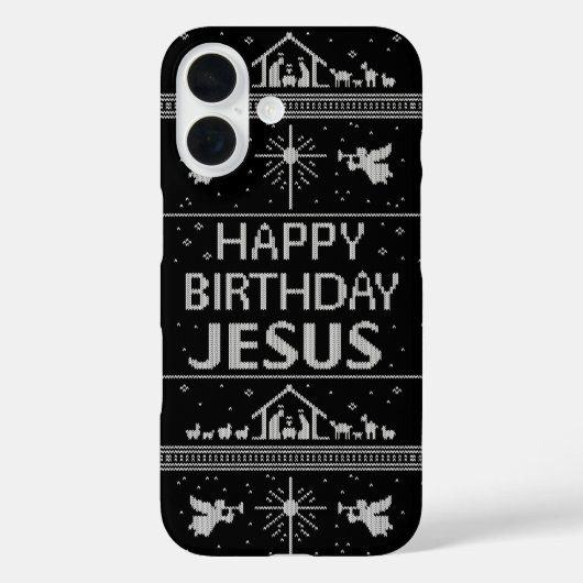 Merry CHRISTmas hässlich Sweater Religion religiös Case-Mate iPhone Hülle (Rückseite)
