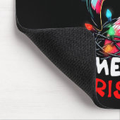 Merry Christmas Hat Santa Flamingo Christmas Light Mousepad (Ecke)