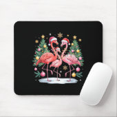 Merry Christmas Hat Santa Flamingo Light Christmas Mousepad (Mit Mouse)