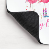 Merry Christmas Hat Santa Flamingo Light Christmas Mousepad (Ecke)