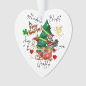 Merry Christmas Heart Ornament | Joy&Love Design (Vorderseite)
