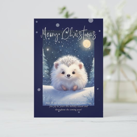 Merry Christmas | Hedgehog  (Stehend Vorderseite)