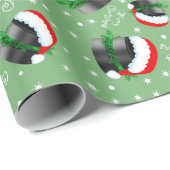 Merry Christmas Hockey Pucks Geschenkpapier (Rolleneckpunkt)