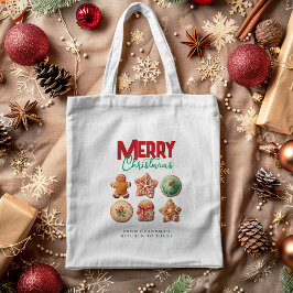Merry Christmas Holiday Baking Festive Cookies Tragetasche