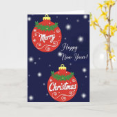 Merry Christmas Holiday Card Karte (Gelbe Blume)