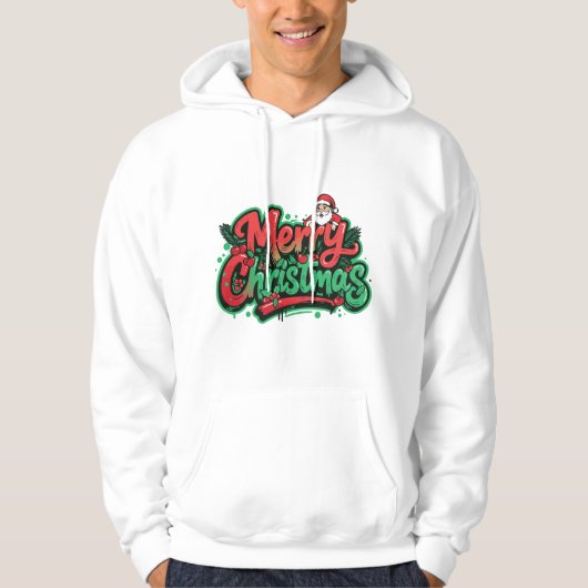 Merry Christmas Holiday Design Hoodie (Vorderseite)