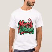 Merry Christmas Holiday Design T-Shirt (Vorderseite)