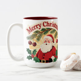 Merry Christmas Holiday Design Zweifarbige Tasse