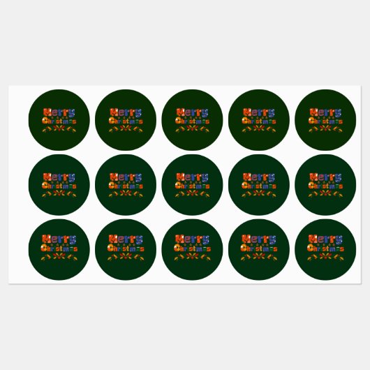 Merry Christmas  Holiday Etiketten (Blatt)